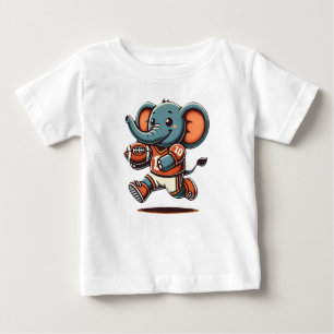 Camiseta De Bebé Elefante del Touchdown: fútbol Personalizado