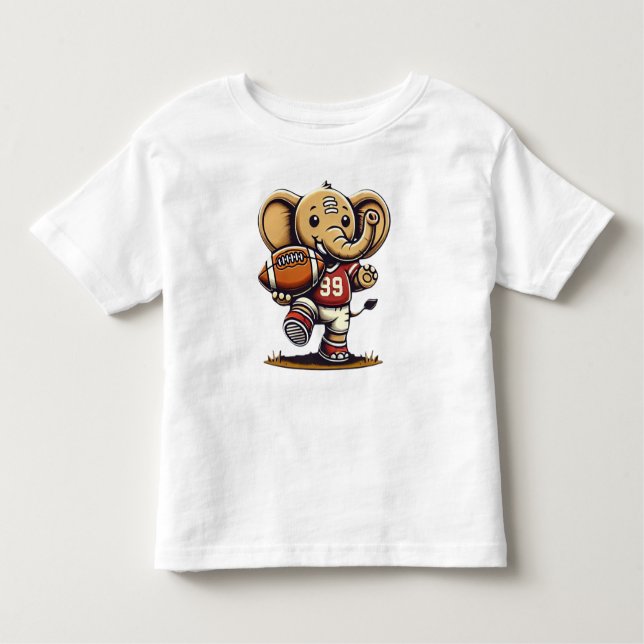 Camiseta De Bebé Elefante del Touchdown: fútbol Personalizado (Anverso)