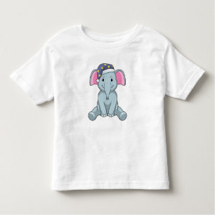 Camiseta De Bebé Elefante durmiendo con gorra nocturna