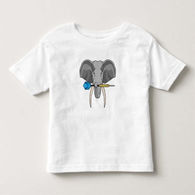 Camiseta De Bebé Elefante en Darts con Dart (Anverso)