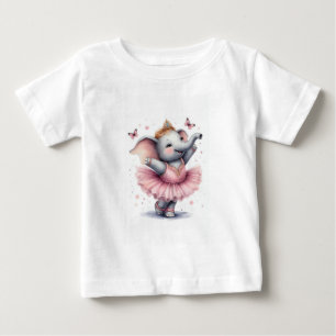 Camiseta De Bebé Elefante en el ballet