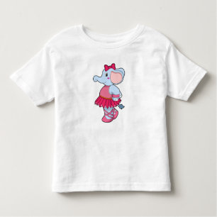 Camiseta De Bebé Elefante en el ballet con falda