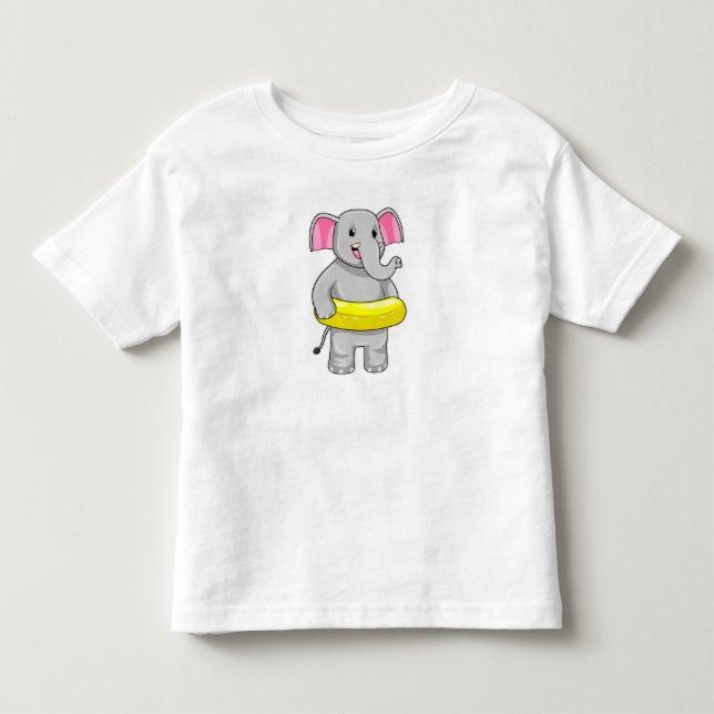 Camiseta De Bebé Elefante en el baño con la vida (Anverso)