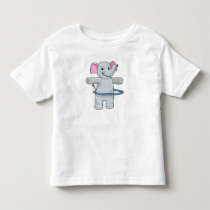 Camiseta De Bebé Elefante en el deporte con neumáticos Fitness