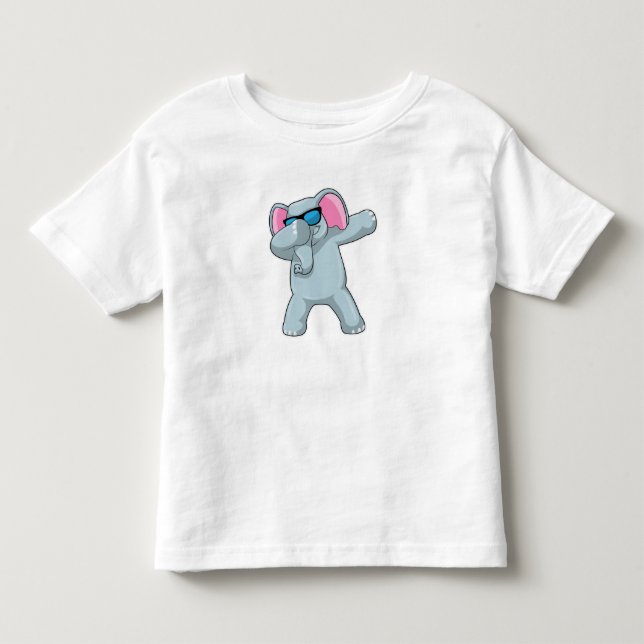 Camiseta De Bebé Elefante en Hip Hop Dance Dab (Anverso)