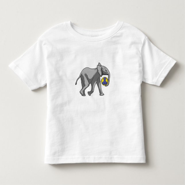 Camiseta De Bebé Elefante en los deportes de balonmano (Anverso)