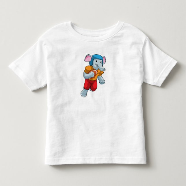 Camiseta De Bebé Elefante en los deportes de fútbol (Anverso)
