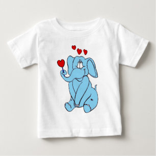 Camiseta De Bebé Elefante enamorado