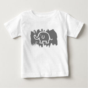 Camiseta De Bebé Elefante gris
