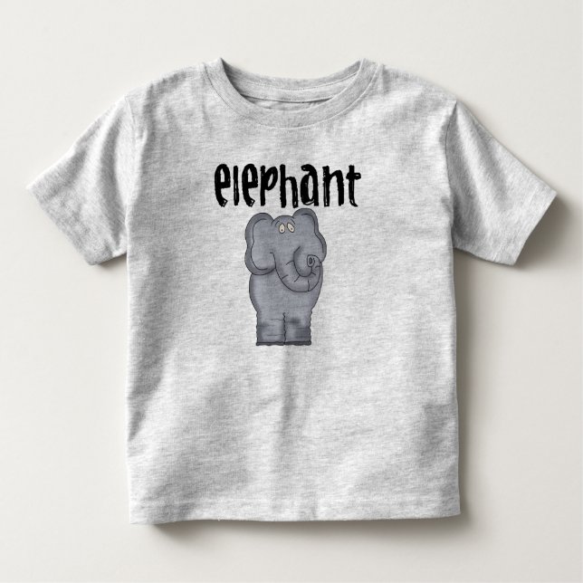 Camiseta De Bebé Elefante gris (Anverso)