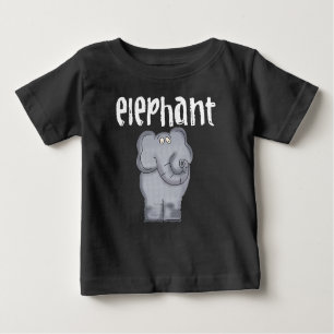 Camiseta De Bebé Elefante gris