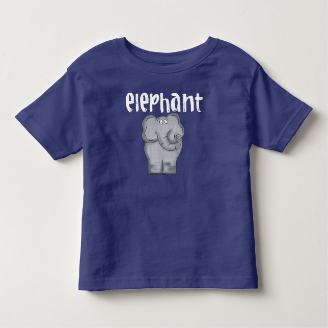 Camiseta De Bebé Elefante gris (Anverso)