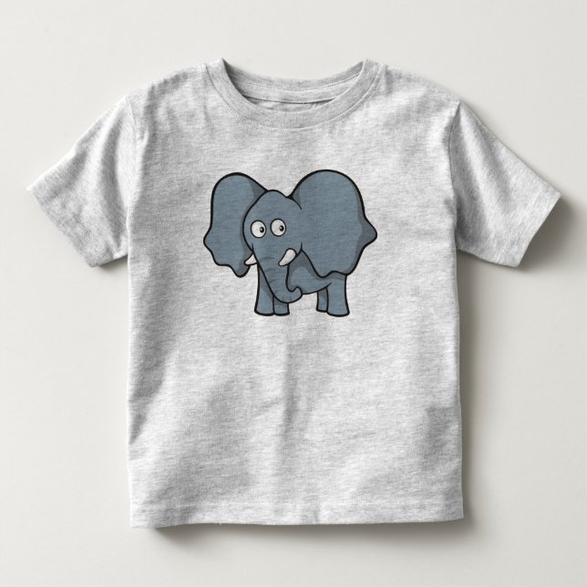 Camiseta De Bebé Elefante gris (Anverso)