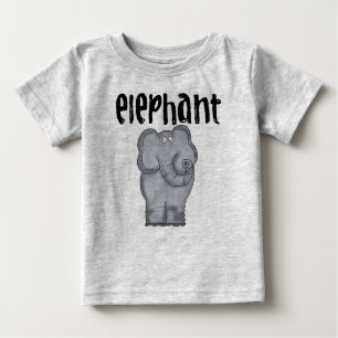 Camiseta De Bebé Elefante gris