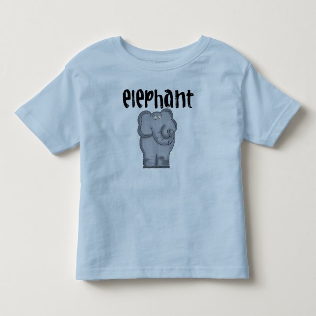 Camiseta De Bebé Elefante gris (Anverso)