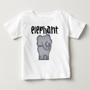 Camiseta De Bebé Elefante gris