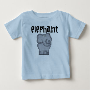 Camiseta De Bebé Elefante gris