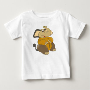 Camiseta De Bebé Elefante Impresión de la manga larga del infante