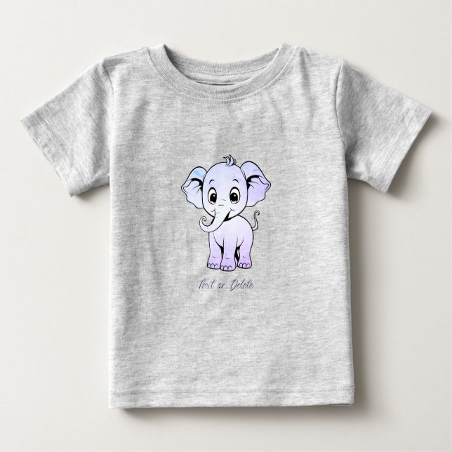 Camiseta de bebé elefante lindo (Anverso)