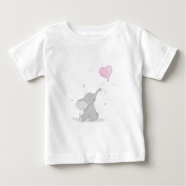 Camiseta De Bebé Elefante lindo con globo