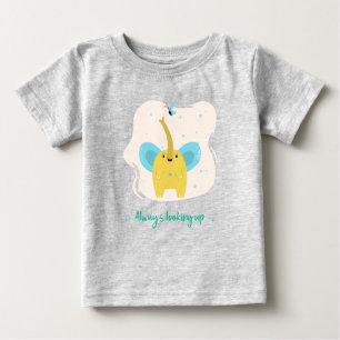 Camiseta De Bebé Elefante lindo con siempre buscando texto