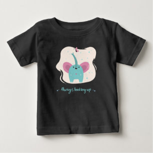 Camiseta De Bebé Elefante Lindo Con Texto Siempre Mirando Hacia Arr