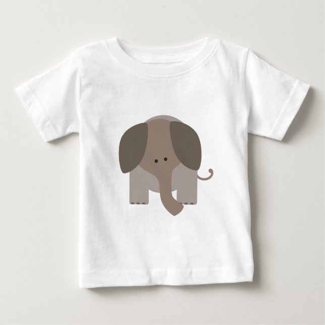 Camiseta De Bebé Elefante lindo de Brown (Anverso)
