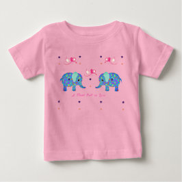 Camiseta De Bebé Elefante Lindo de Niño