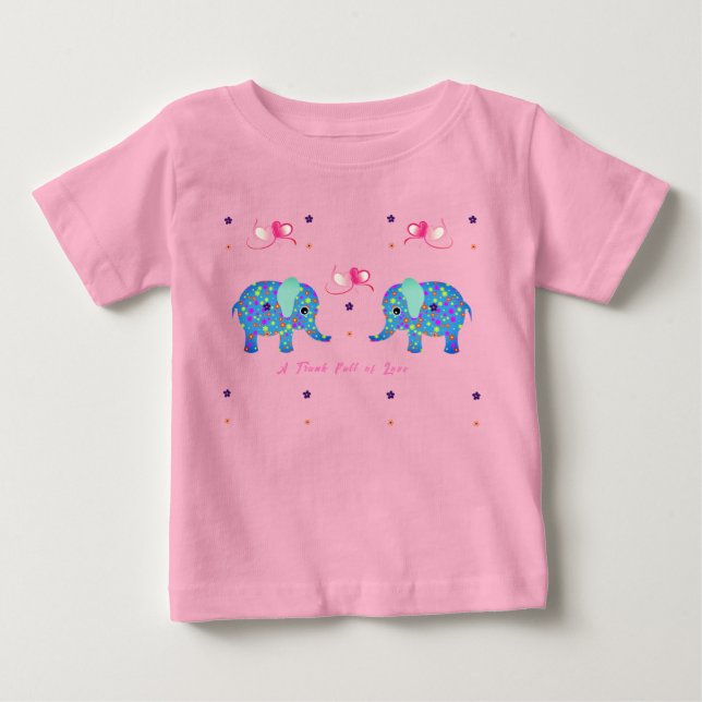 Camiseta De Bebé Elefante Lindo de Niño (Anverso)