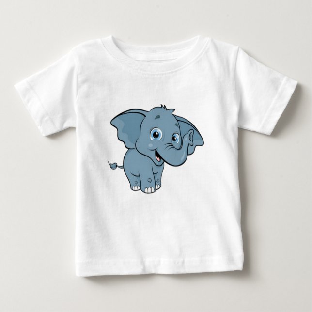 Camiseta De Bebé Elefante lindo del bebé (Anverso)