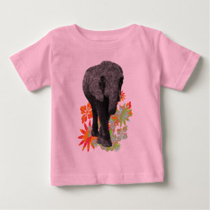 Camiseta De Bebé Elefante lindo del Hippie