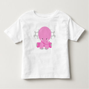 Camiseta De Bebé Elefante lindo, elefante pequeño, elefante rosado