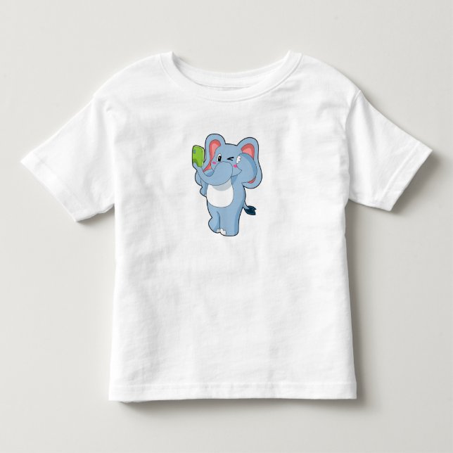 Camiseta De Bebé Elefante móvil (Anverso)