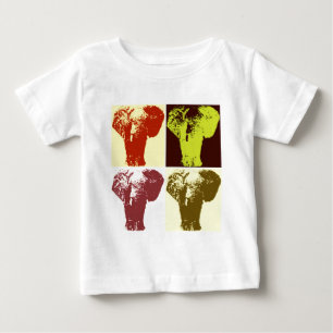 Camiseta De Bebé Elefante Pop Art