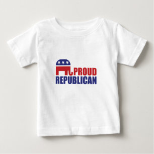 Camiseta De Bebé Elefante republicano orgulloso