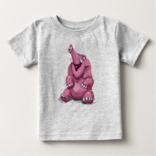 Camiseta De Bebé Elefante rosado lindo