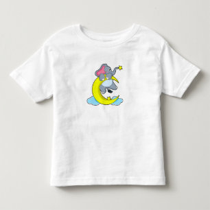 Camiseta De Bebé Elefante sobre las nubes