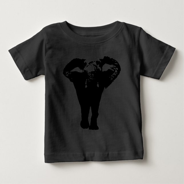 Camiseta De Bebé Elefante único de arte pop (Anverso)