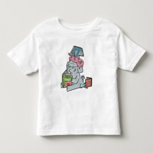 Camiseta De Bebé Elefante y Piggie leídos con amigos