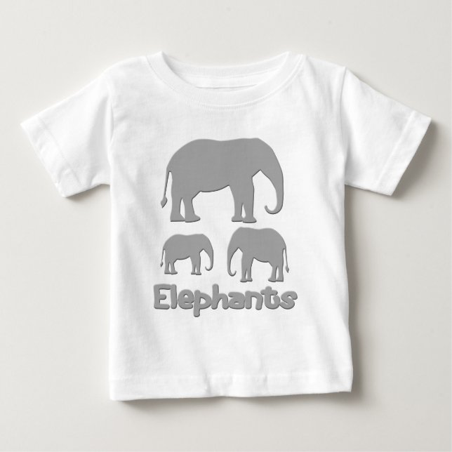 Camiseta De Bebé Elefantes (Anverso)