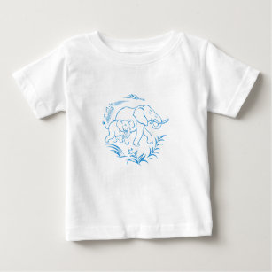Camiseta De Bebé Elefantes 