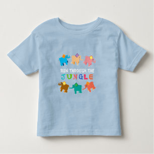 Camiseta De Bebé Elefantes de la jungla