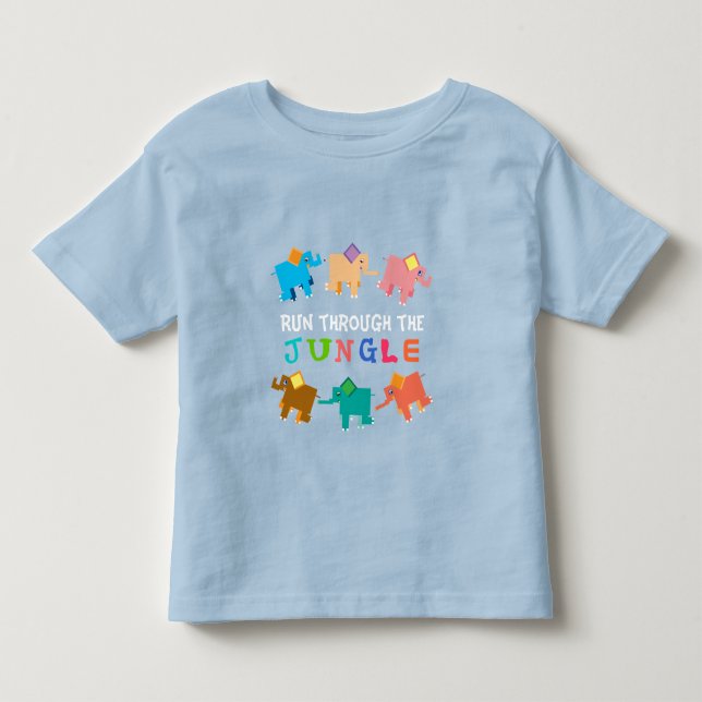 Camiseta De Bebé Elefantes de la jungla (Anverso)