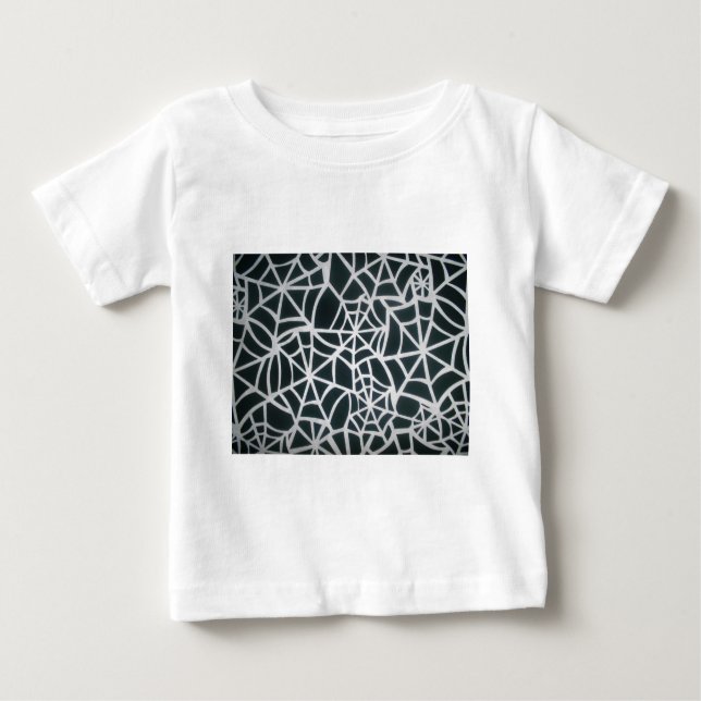 Camiseta De Bebé Elegancia clásica Hermoso arte web blanco y negro (Anverso)