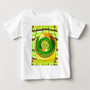 Camiseta De Bebé Elegancia dorada: bello arte rosa amarillo african