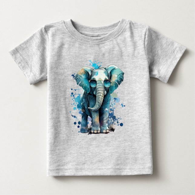 Camiseta De Bebé Elegancia elefante (Anverso)