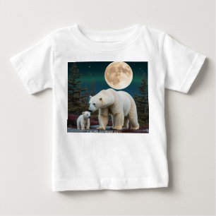 Camiseta De Bebé Elegancia polar bajo la luz de la luna