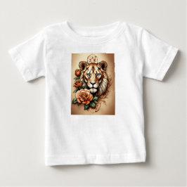 Camiseta De Bebé Elegancia salvaje: T-Sh inspirada en la leona y el