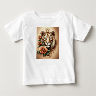 Camiseta De Bebé Elegancia salvaje: T-Sh inspirada en la leona y el