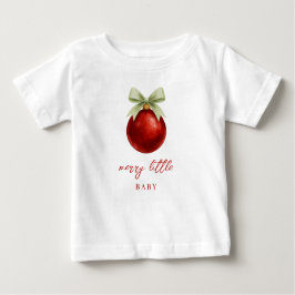 Camiseta De Bebé Elegant Merry Little Christmas Cute